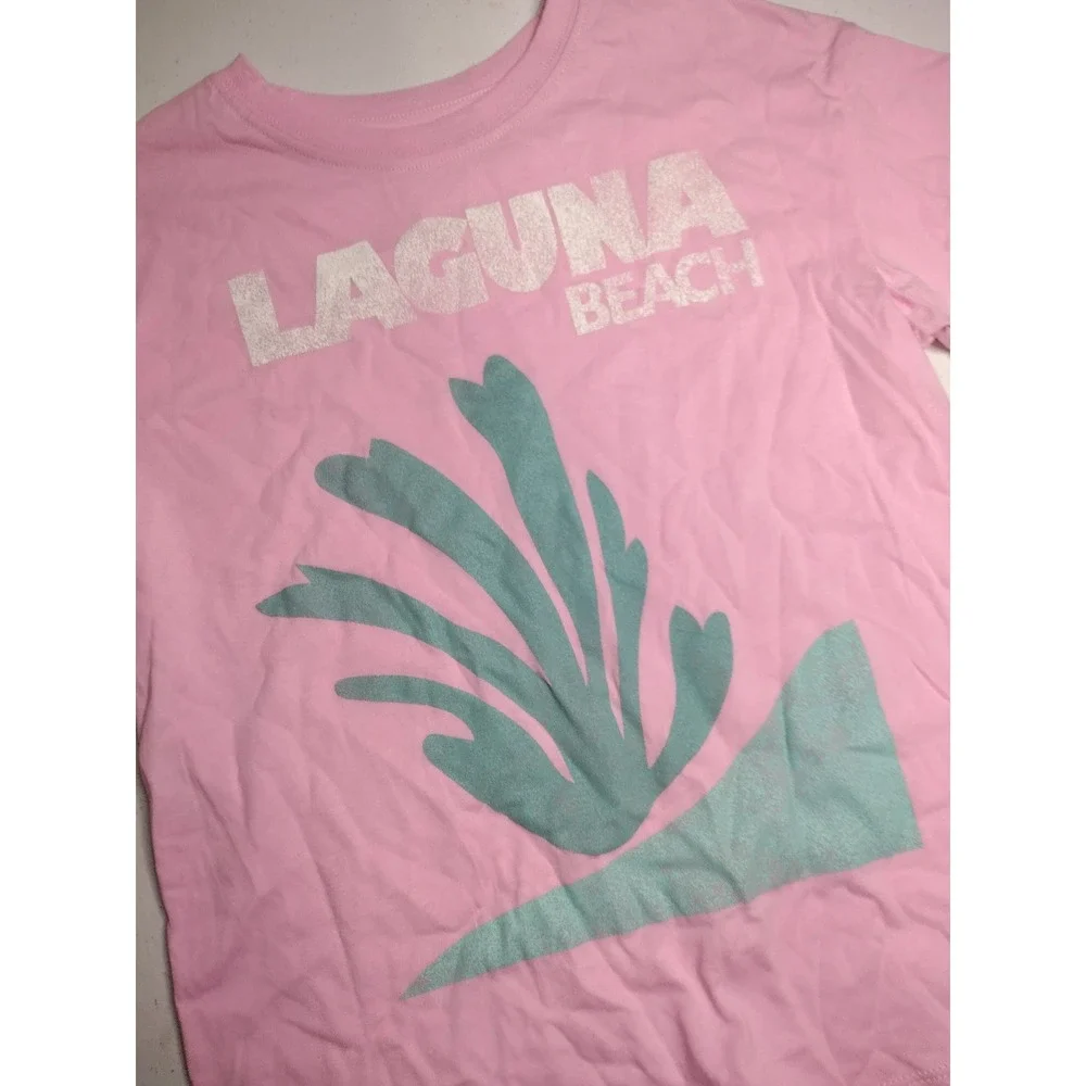 Grayson Threads‎ Kids Pink Laguna Beach Graphic T Shirt Size Medium 8